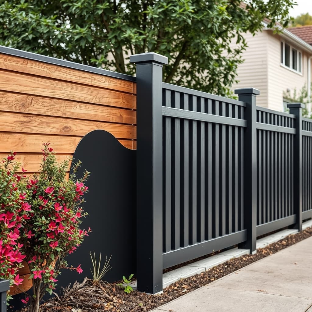Painted residential fence